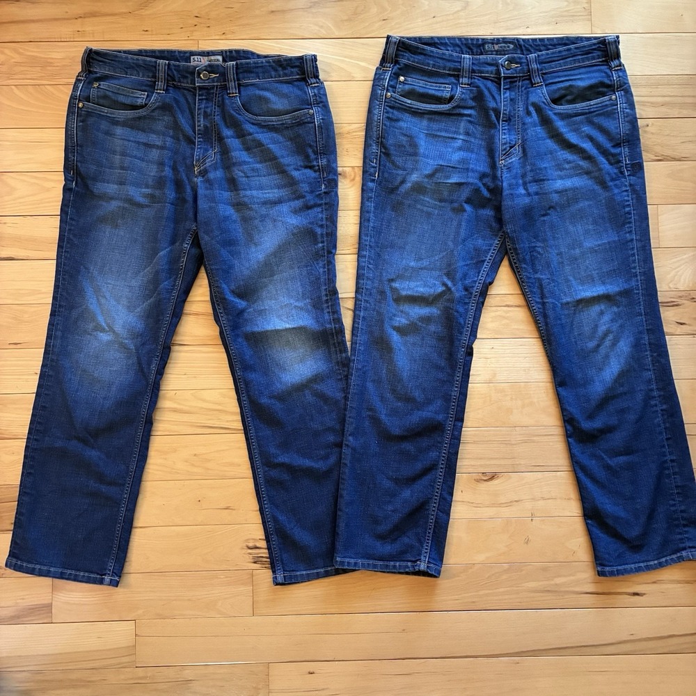 LOT OF 2 511 Tactical Straight Leg Mens Size 34x30 Blue Jeans Stretch Workwear